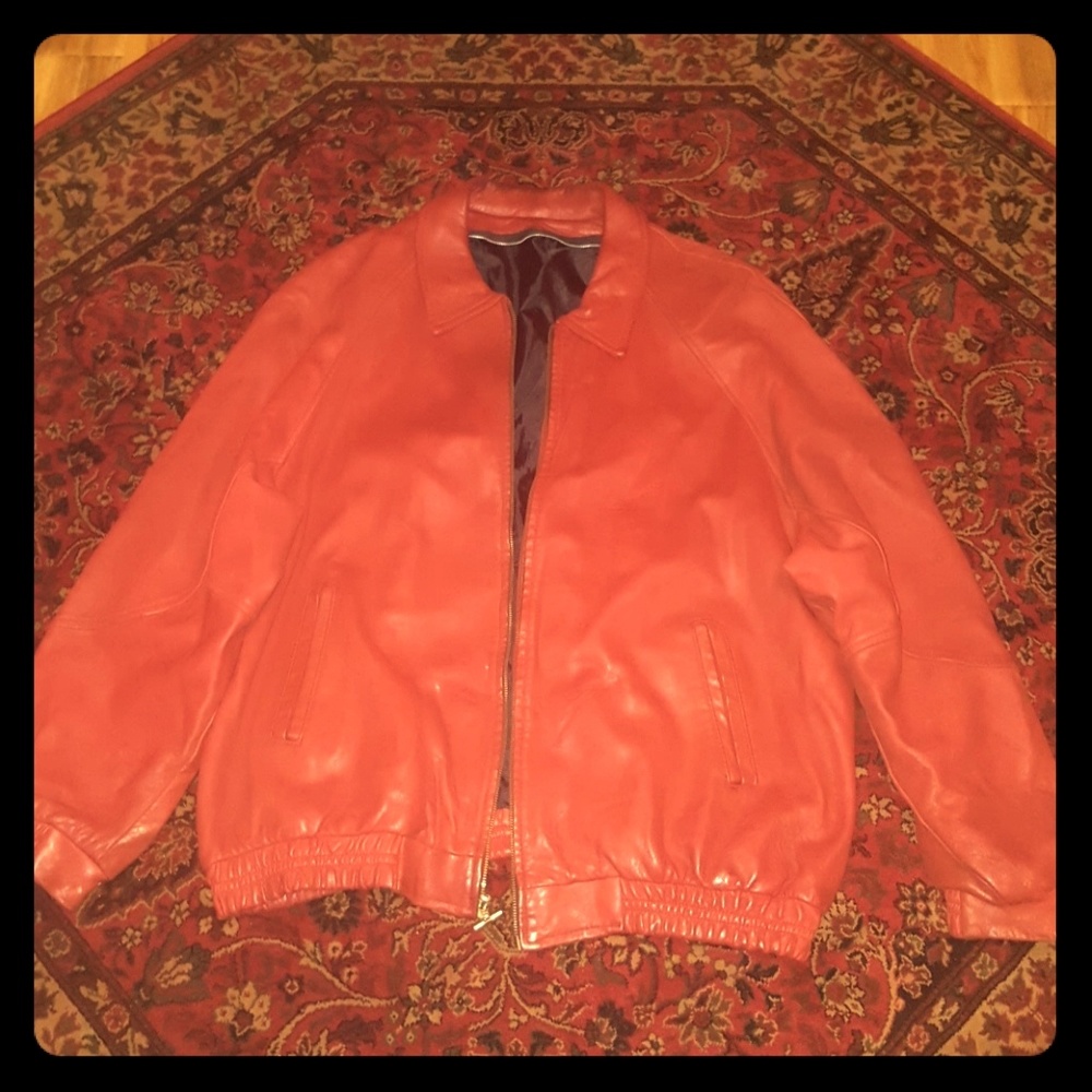 Men's Leather BomberJacket XL $185 or Best Offer